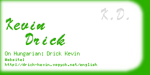 kevin drick business card